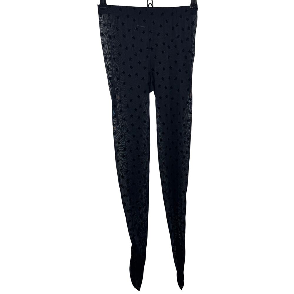 Calzedonia Black Tights Star Semi Sheer High-Rise Casual Pull-On Size Medium M